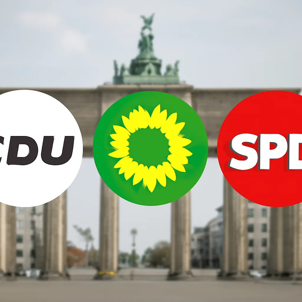 Koalitionschancen von CDU, Grünen und SPD in Berlin