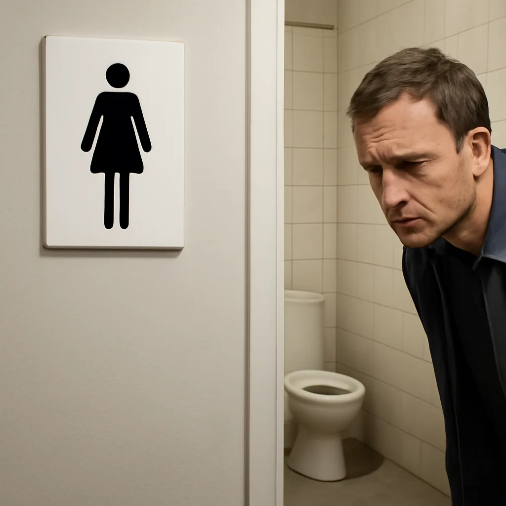 Neueste Entwicklung auf Damentoilette: Wer ist der Täter?