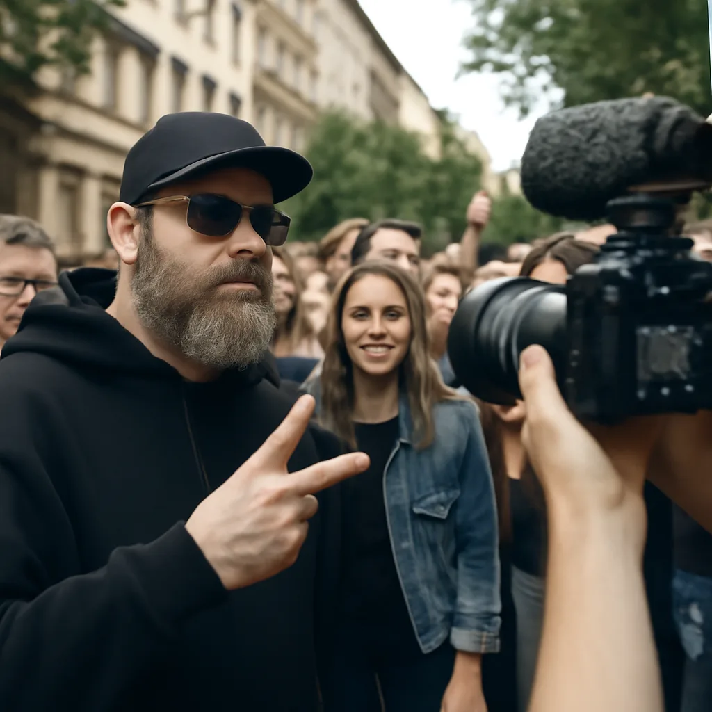 Sido dreht neues Video mit Fans in Friedrichshain