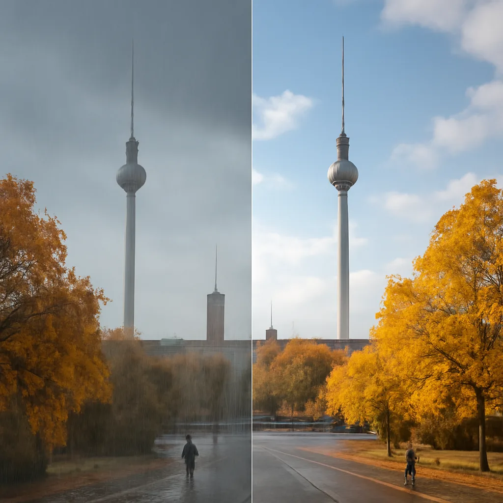 Herbstwetter in Berlin: Von Regen zu Sonnenblicken