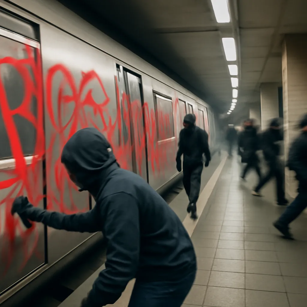 Graffiti-Attacke am U-Bahnhof: Vermummte sorgen für Chaos