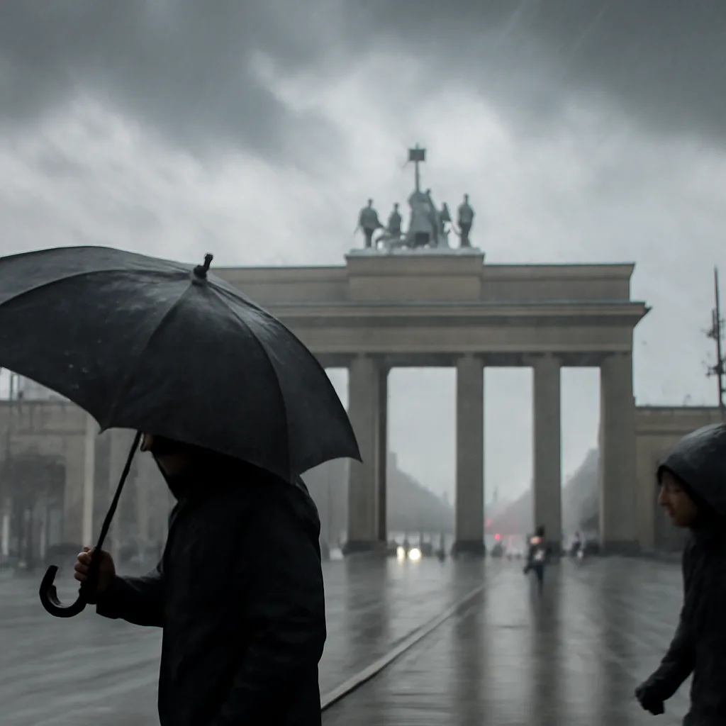 Unbeständiges Wetter: Regen und Wind über Berlin heute