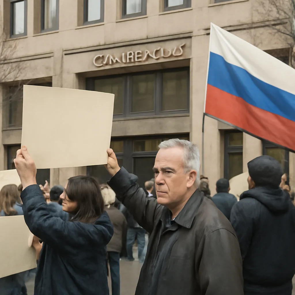 Proteste gegen Schließung des Russischen Hauses in Berlin