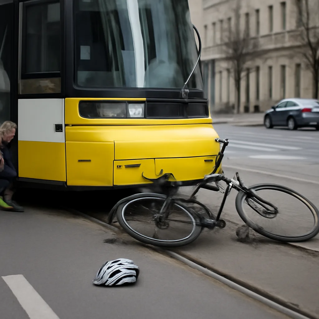 Schwerer Unfall in Berlins Innenstadt: Radfahrerin von Straßenbahn erfasst