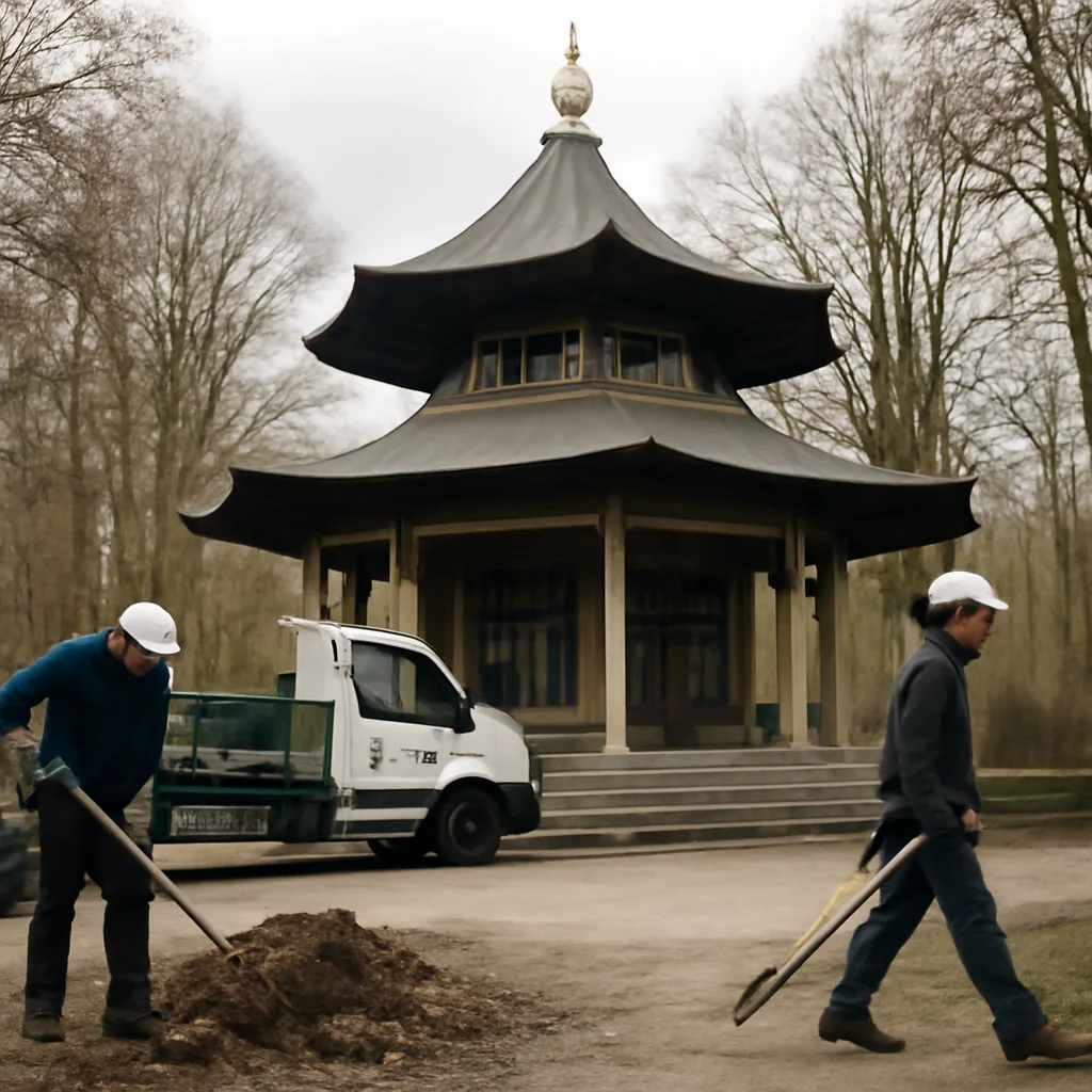 Neues vom Teehaus im Englischen Garten: Aufräumarbeiten kurz vor dem Abschluss