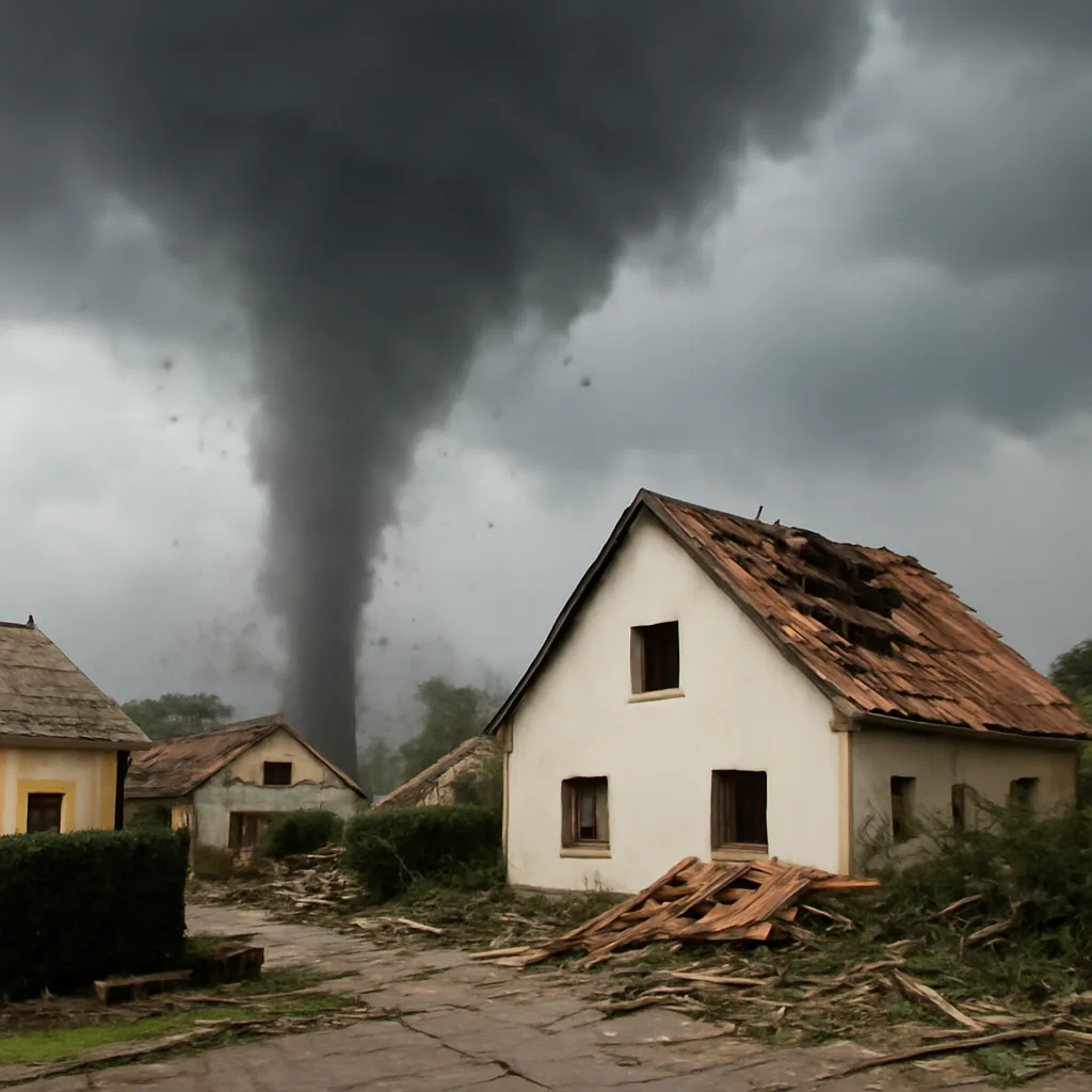 Tornado verursacht Schäden in Fürstenwalde bei Berlin
