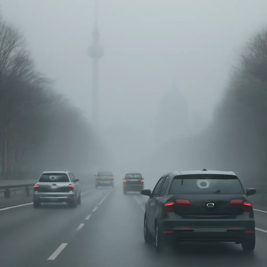 Achtung Autofahrer: Dichter Nebel über Berlin und Brandenburg