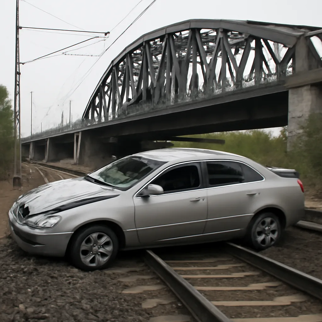 Tödlicher Unfall an der Bösebrücke: Auto stürzt auf Gleise