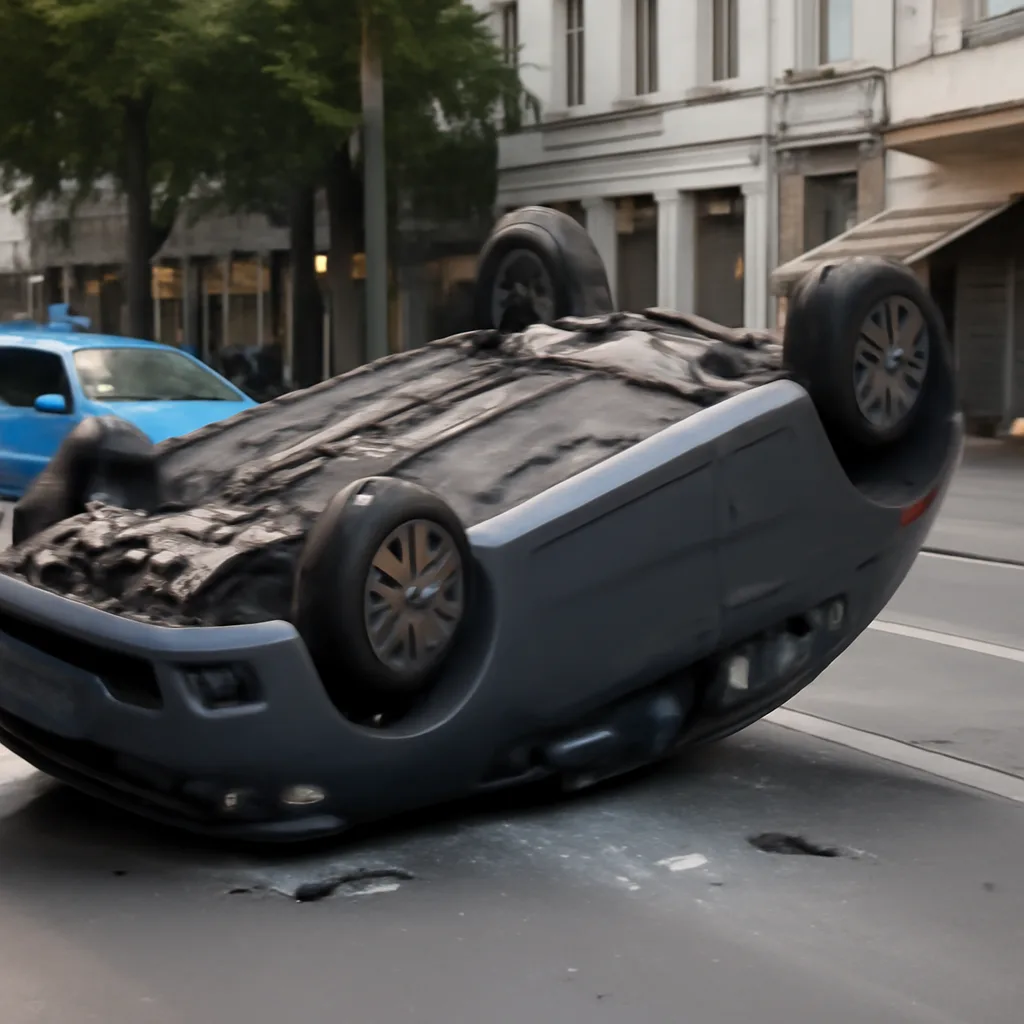 Auto überschlägt sich in Berlin-Mitte – zwei Personen verletzt