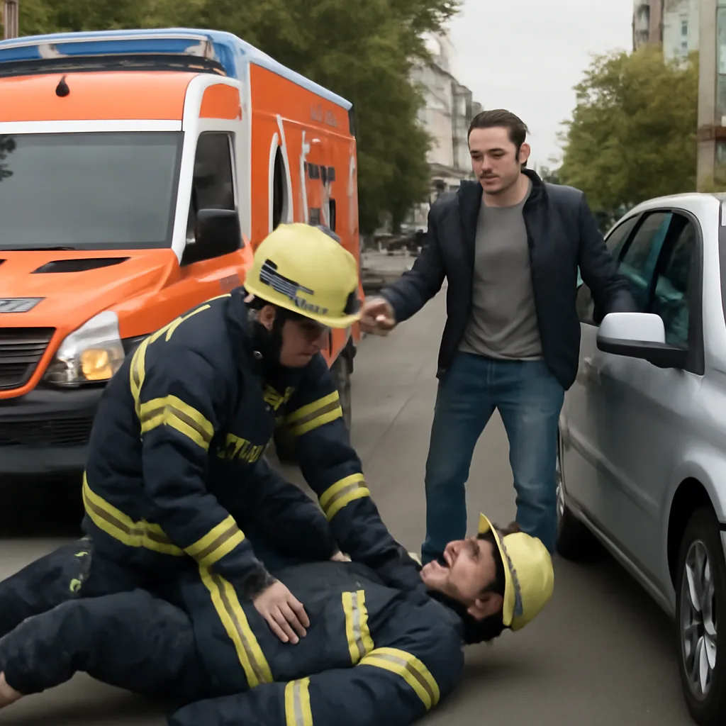 Rettungswagen behindert: Autofahrer verletzt Feuerwehrmann im Wedding