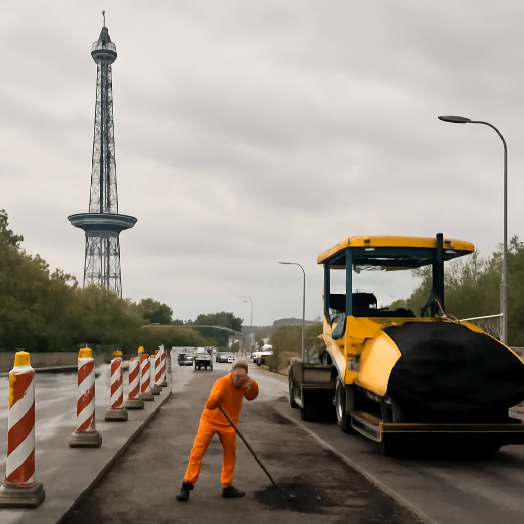 26 Stunden Verkehrseinschränkungen: Arbeiten am Funkturm-Dreieck in Berlin