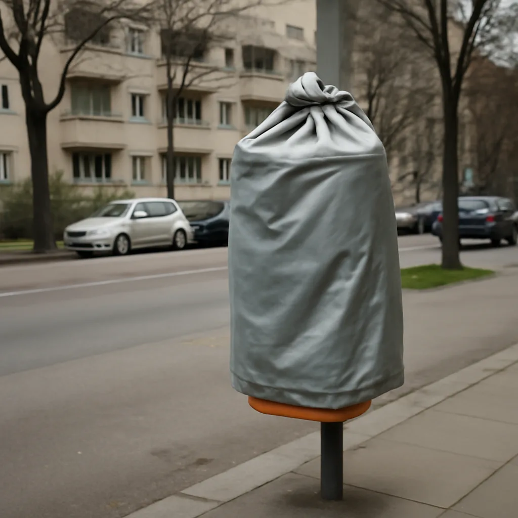 Verhüllte Mülleimer: BSR meidet Charlottenburg-Nord