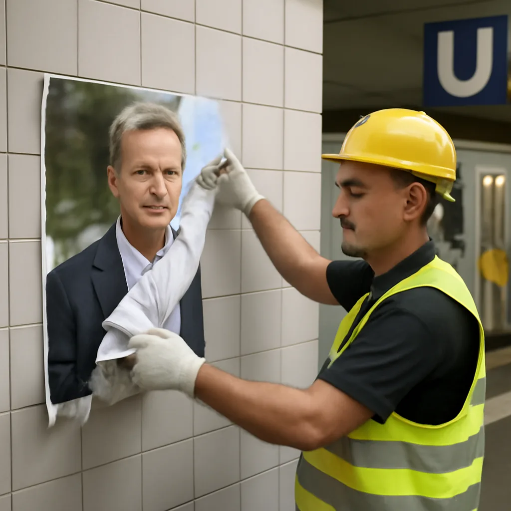 BVG entfernt irrtümlich Wahlwerbung an U-Bahnhöfen