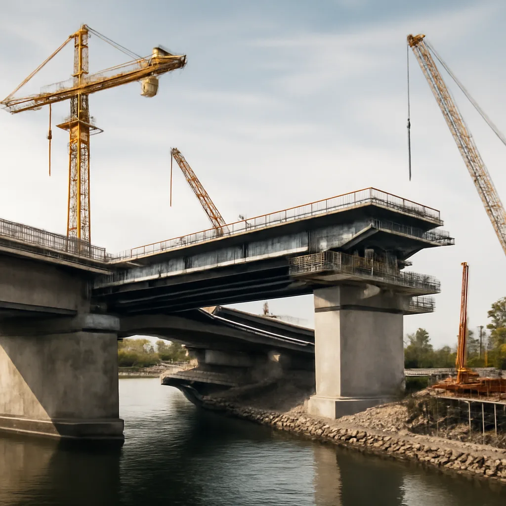 Fortschritt der Bauarbeiten an der Elsenbrücke