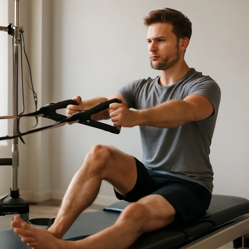 Ein Mann beim Pilates: Ein Blick hinter die Kulissen der Reformer-Methode