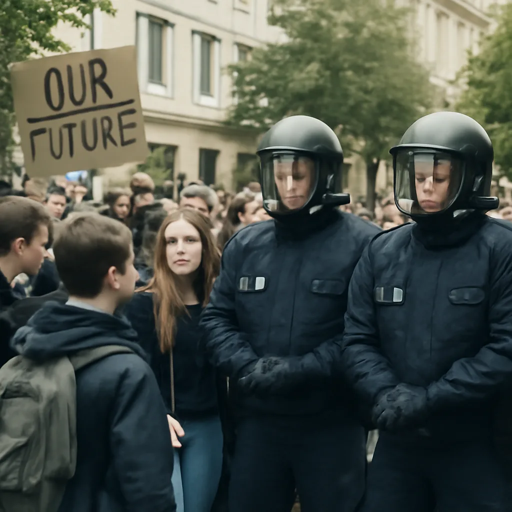 Schülerproteste in Berlin: Polizei schützt Schüler vor Gewalt