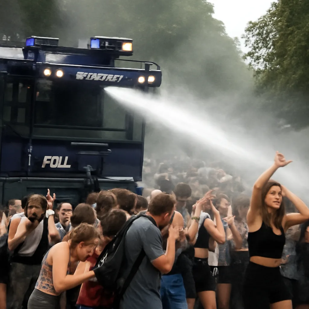 Polizei setzt Wasserwerfer bei "Rave the Planet" 2026 ein