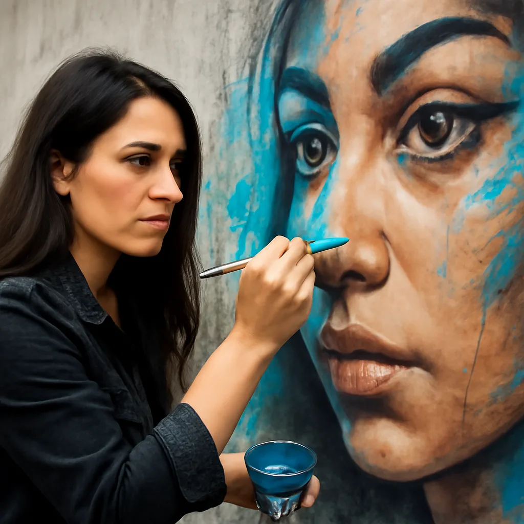Gita Kurdpoor: Von der Make-up-Artistin zur Street-Art-Künstlerin