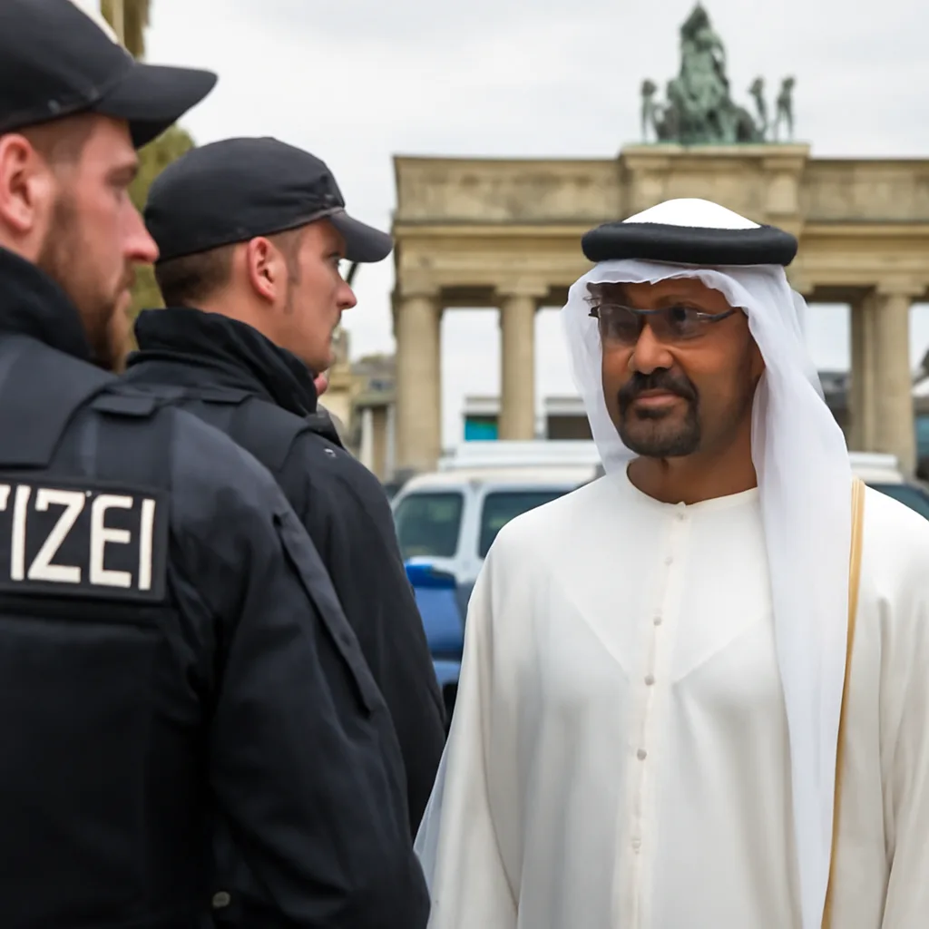 Scheich Al Nahyan in Berlin: Sicherheitsmaßnahmen Höhepunkt