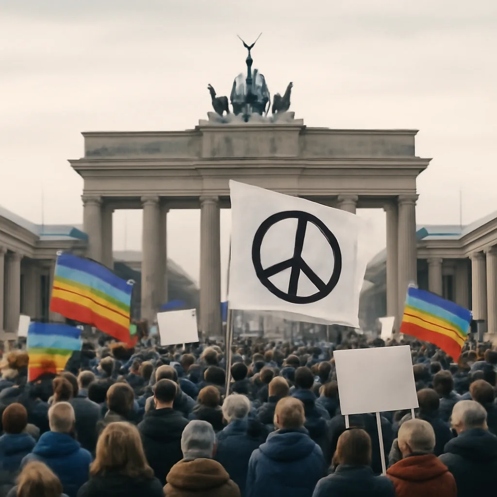 Friedensdemo am Brandenburger Tor zieht 5800 Teilnehmer an
