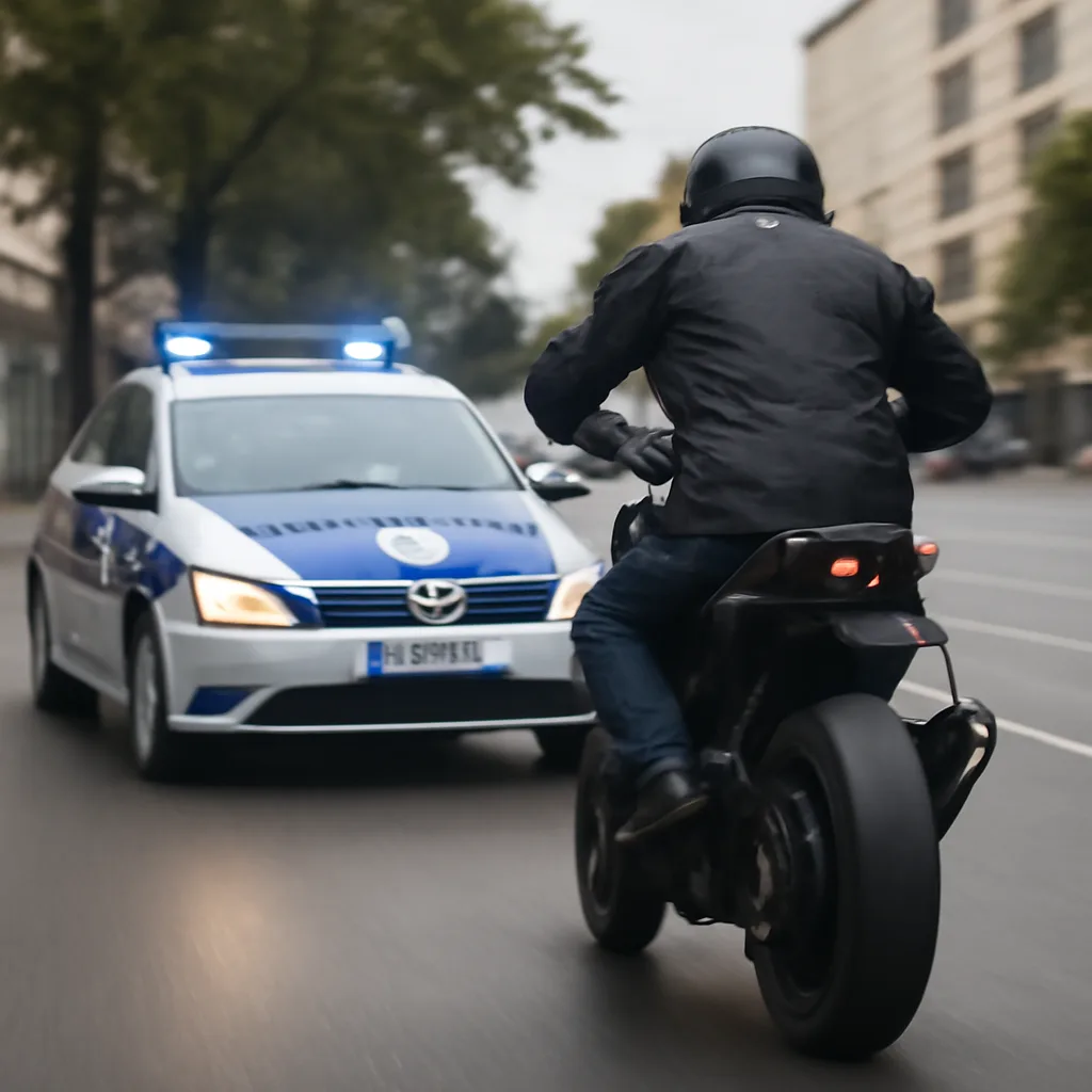 Wilde Verfolgungsjagd: Motorradfahrer entkommt Berliner Polizei