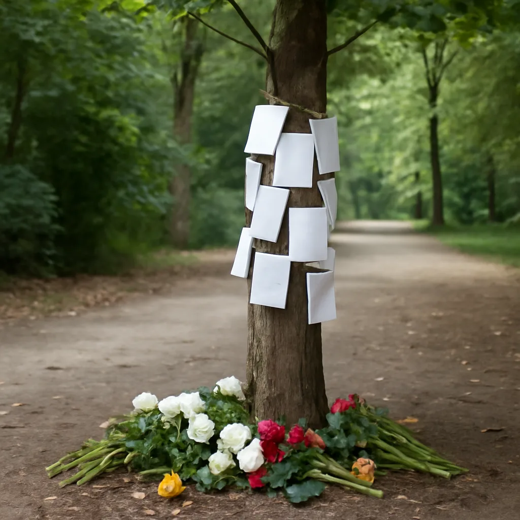 Erinnerungen an Opfer: Botschaften am neuen Baum im Tiergarten