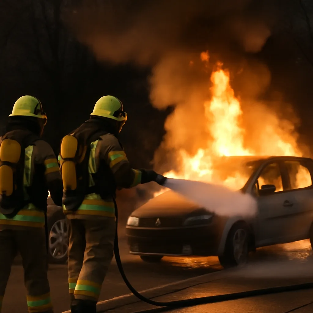 Feuer in Reinickendorf: Einsatzkräfte reagieren auf brennende Autos