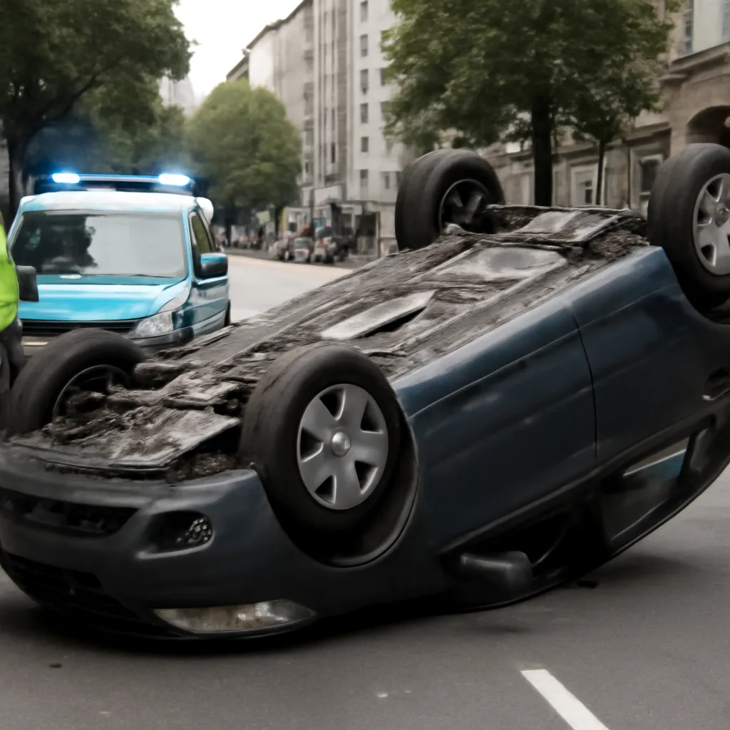Auto überschlägt sich in Mitte: Zwei Personen leicht verletzt
