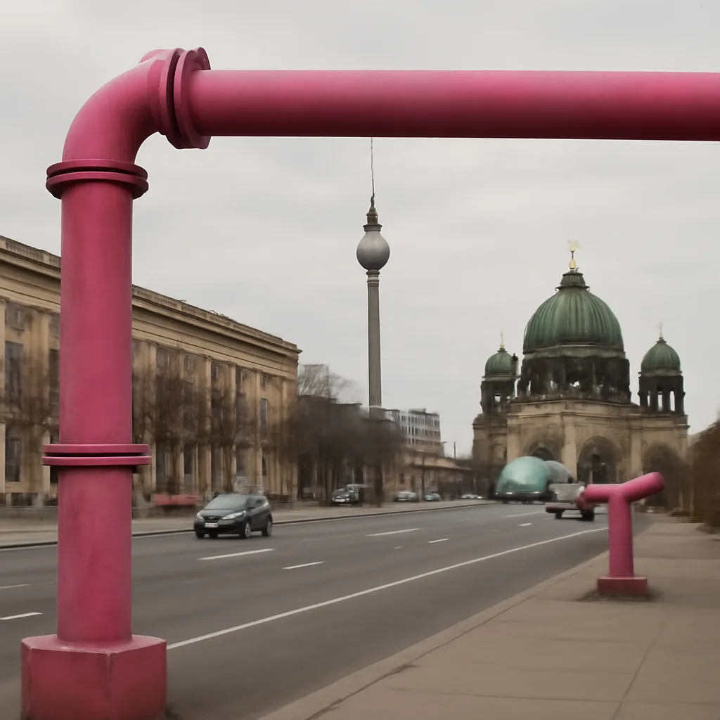 Die pinken Wasserleitungen Berlins: Mehr als nur ein Farbklecks