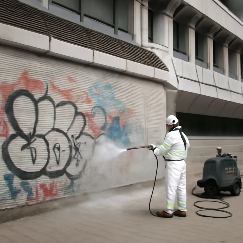 Kostenintensive Entfernung von Graffiti am ICC in Berlin