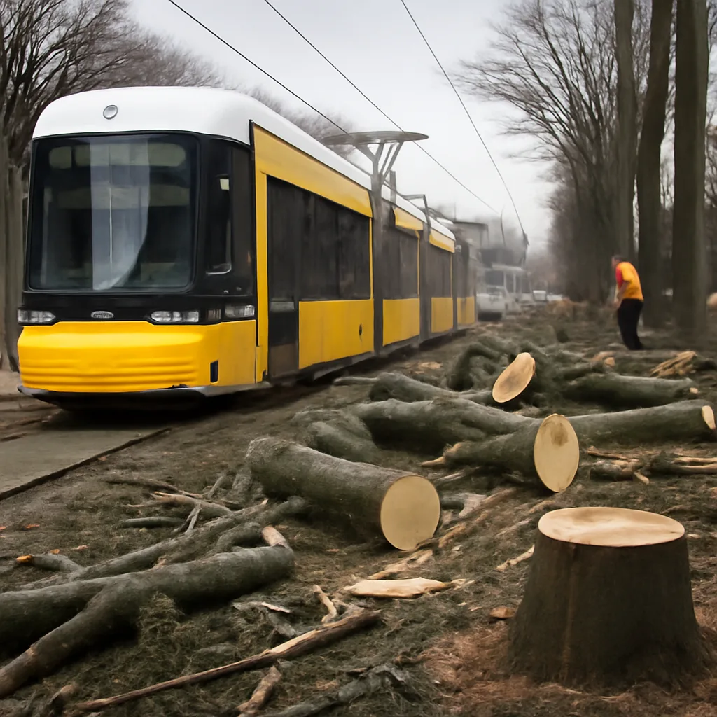 Bäume fallen für Tram M10: 134 Stück müssen weichen