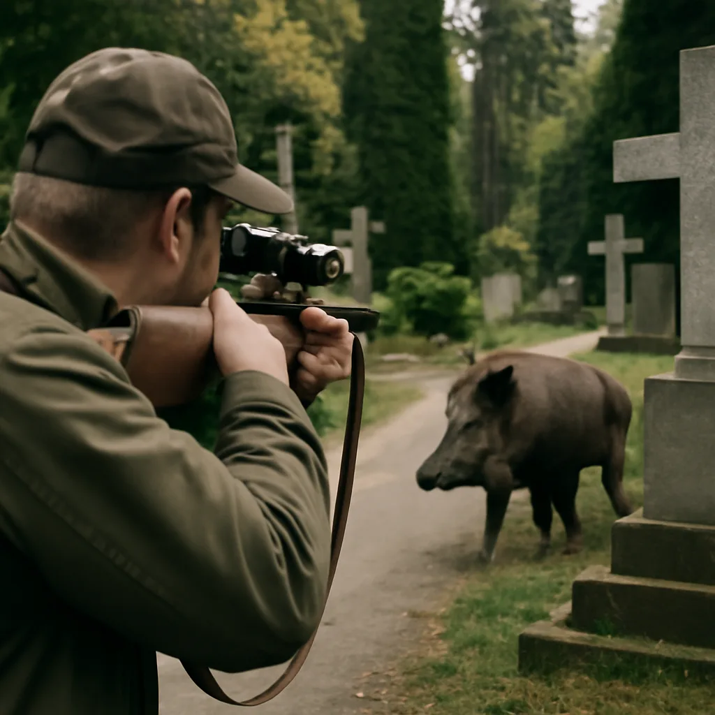 Radikale Maßnahme: Wildschweinjagd auf Berliner Friedhof