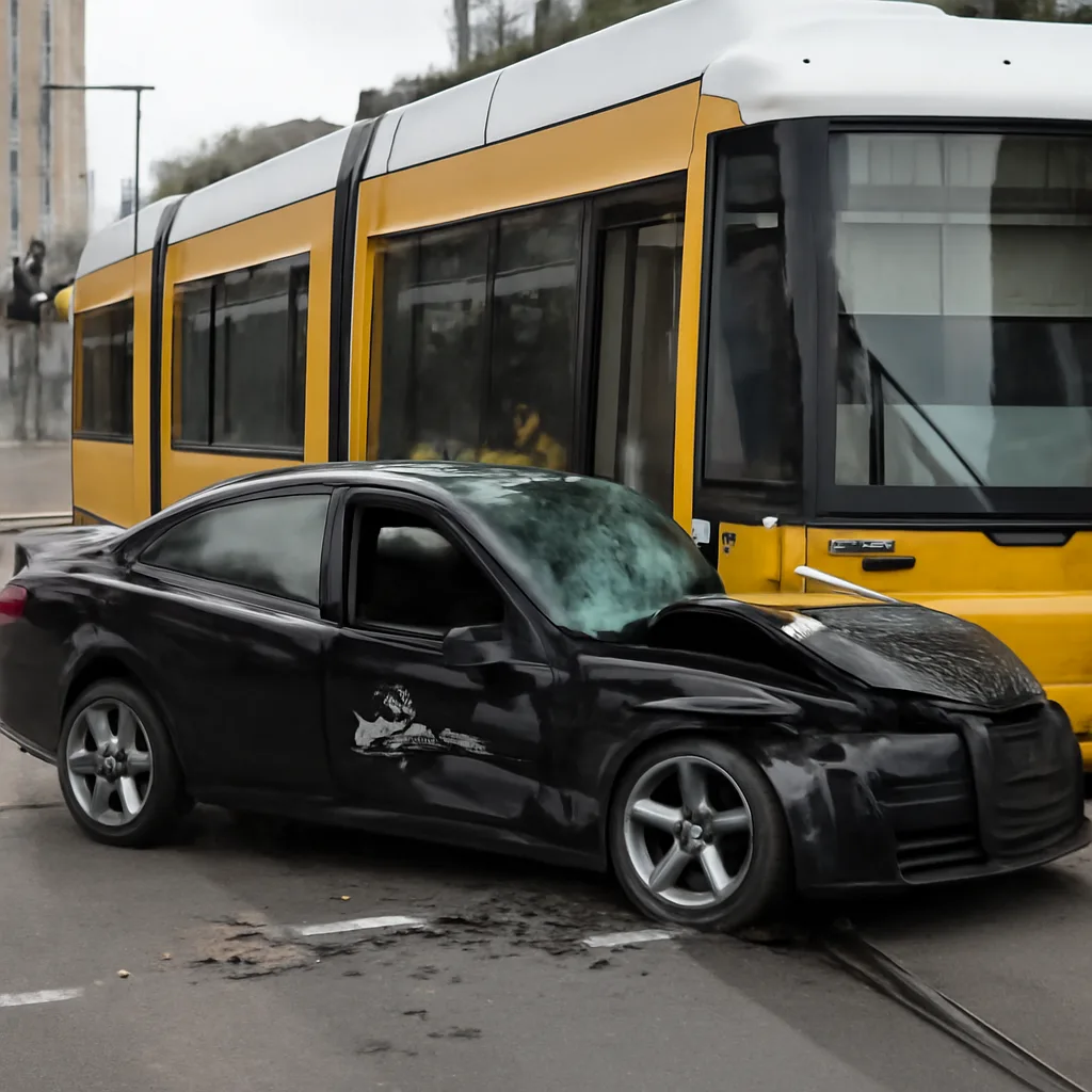 Schwerer Unfall in Marzahn: Autofahrer nach Zusammenstoß mit Tram eingeklemmt