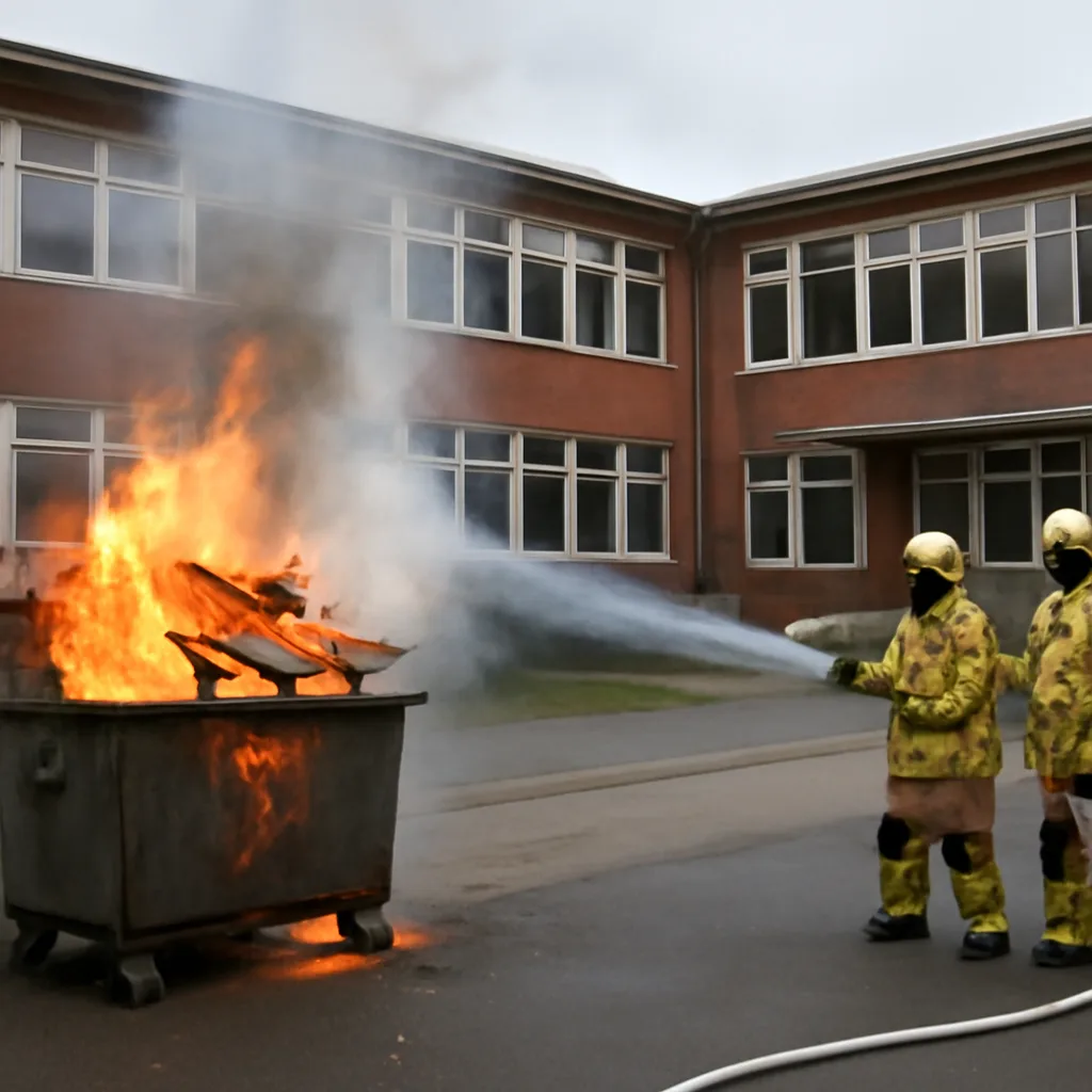 Brandstiftung auf Schulgelände in Zehlendorf
