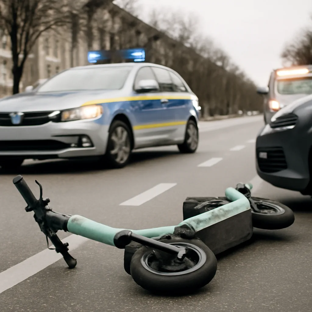 Schockierender E-Scooter-Unfall auf Allee der Kosmonauten