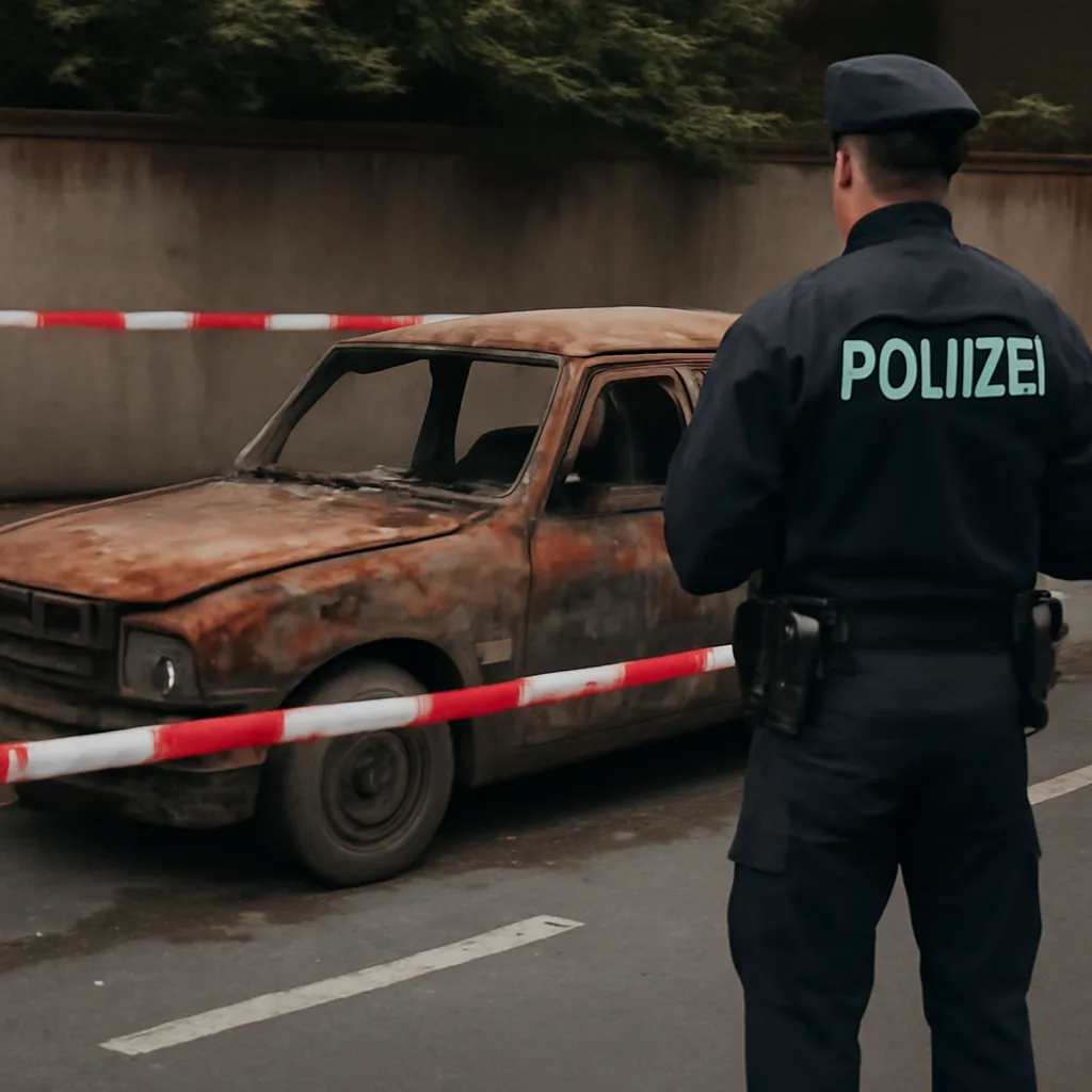 Mysteriöses Auto: Polizei Berlin sichert stark beschädigte Rostlaube