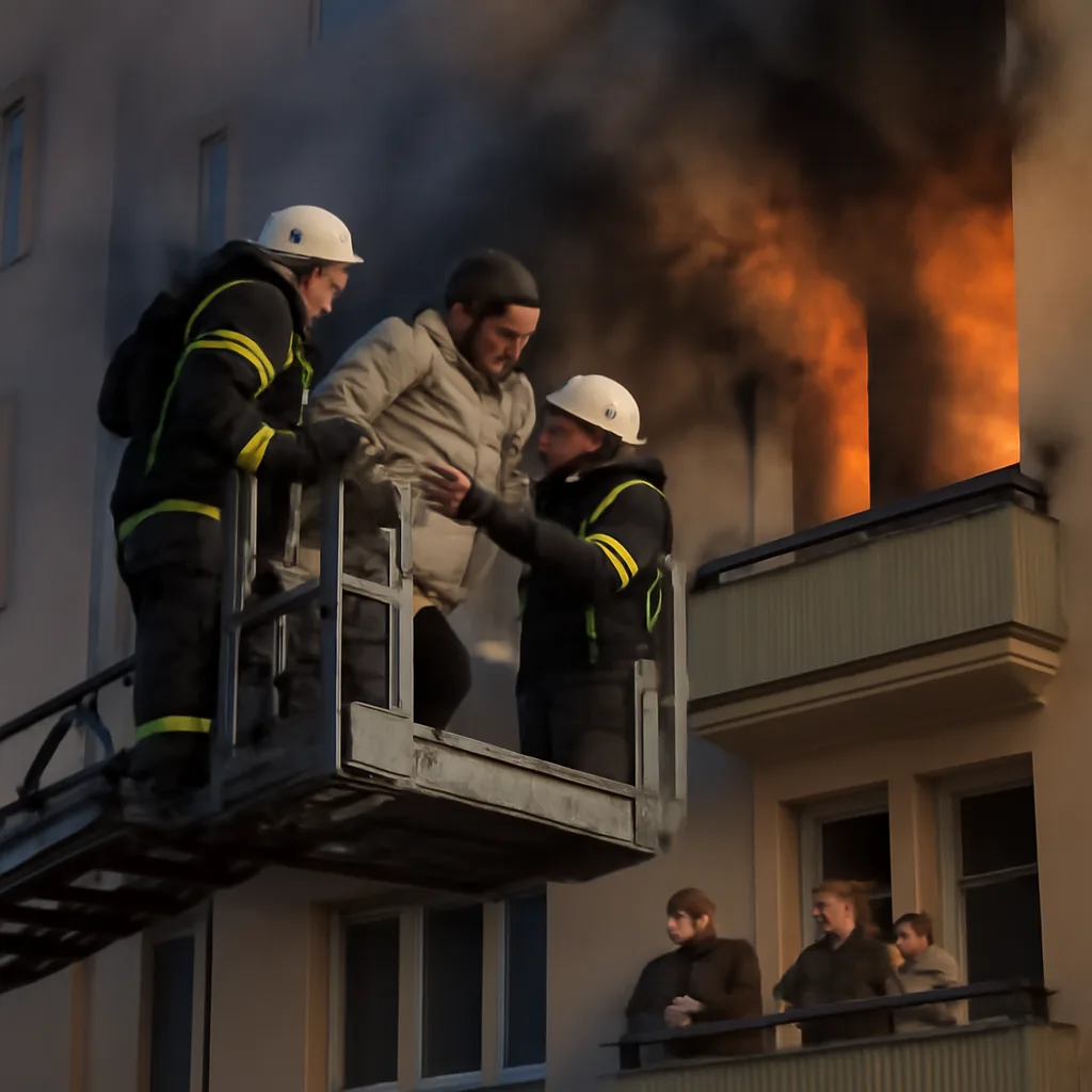 Wilmersdorf: Feuerwehr rettet fünf Menschen aus brennendem Gebäude
