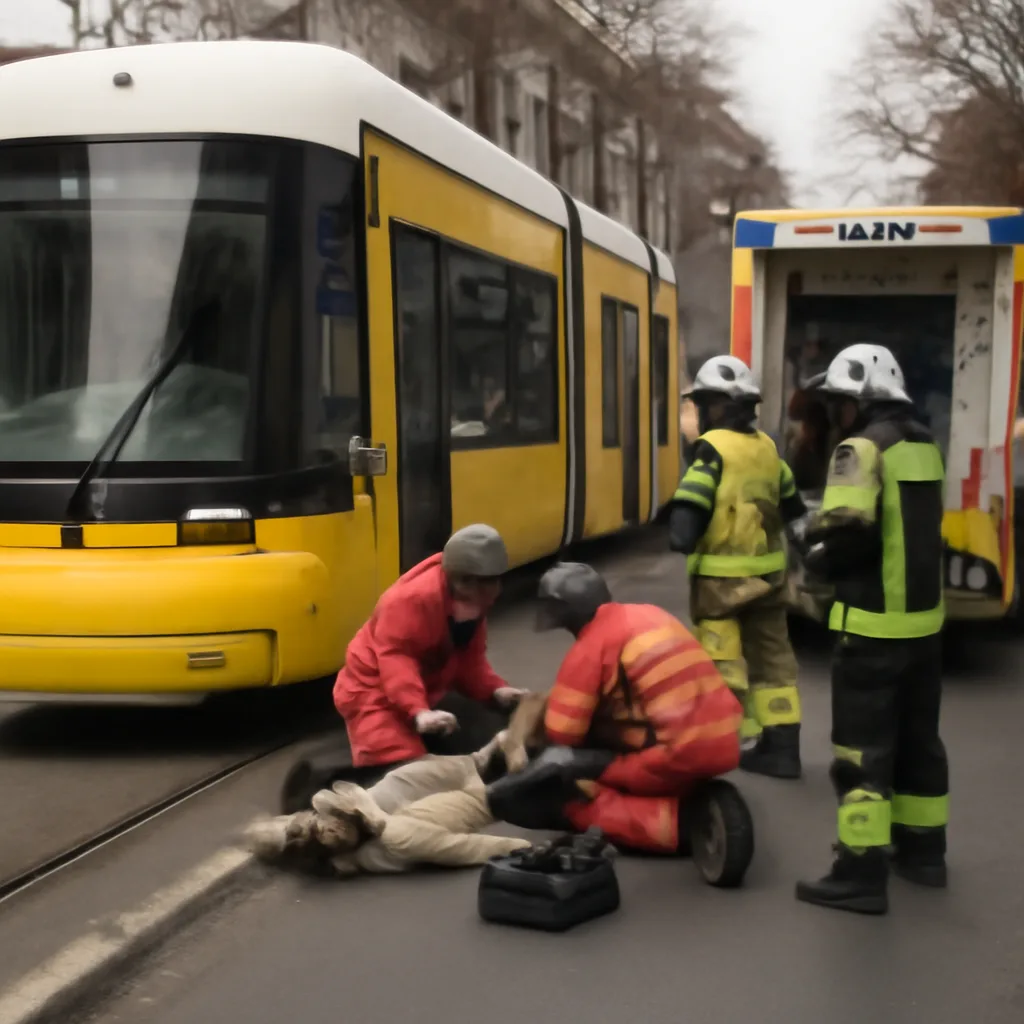 Frau in Prenzlauer Berg von Straßenbahn erfasst: Rettungskräfte im Einsatz