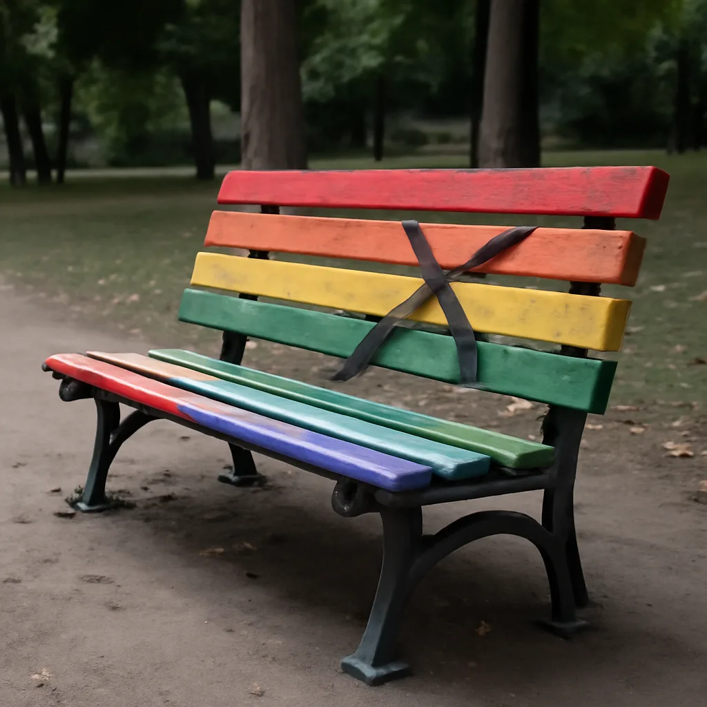 Angriff auf Regenbogenbank im Tiergarten: Wieder Vandalismus
