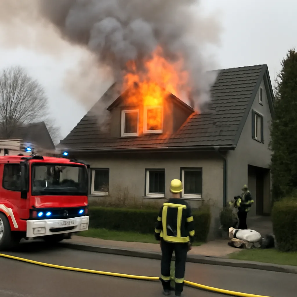 Brand in Frohnauer Einfamilienhaus – schwer verletzte Person