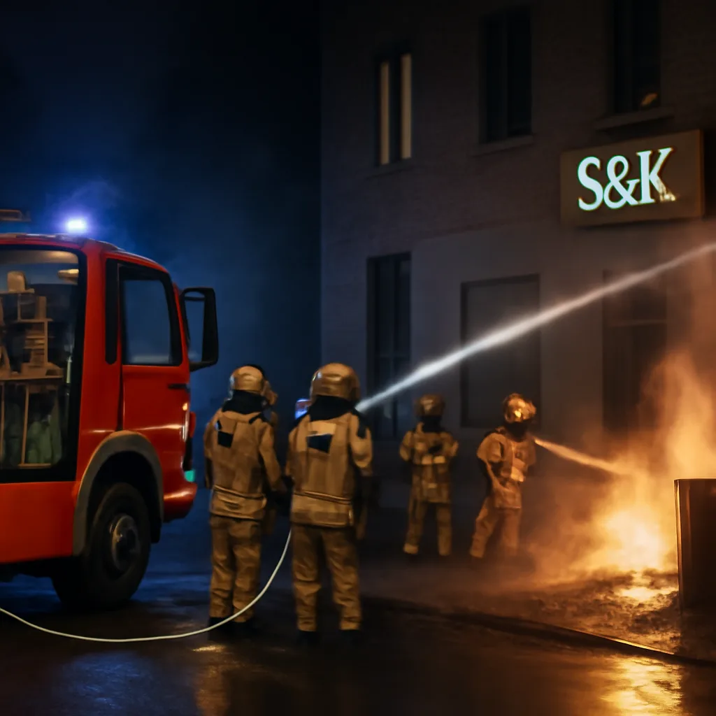 Feuerwehr löscht Brand neben Club „Spindler & Klatt“ in Berlin