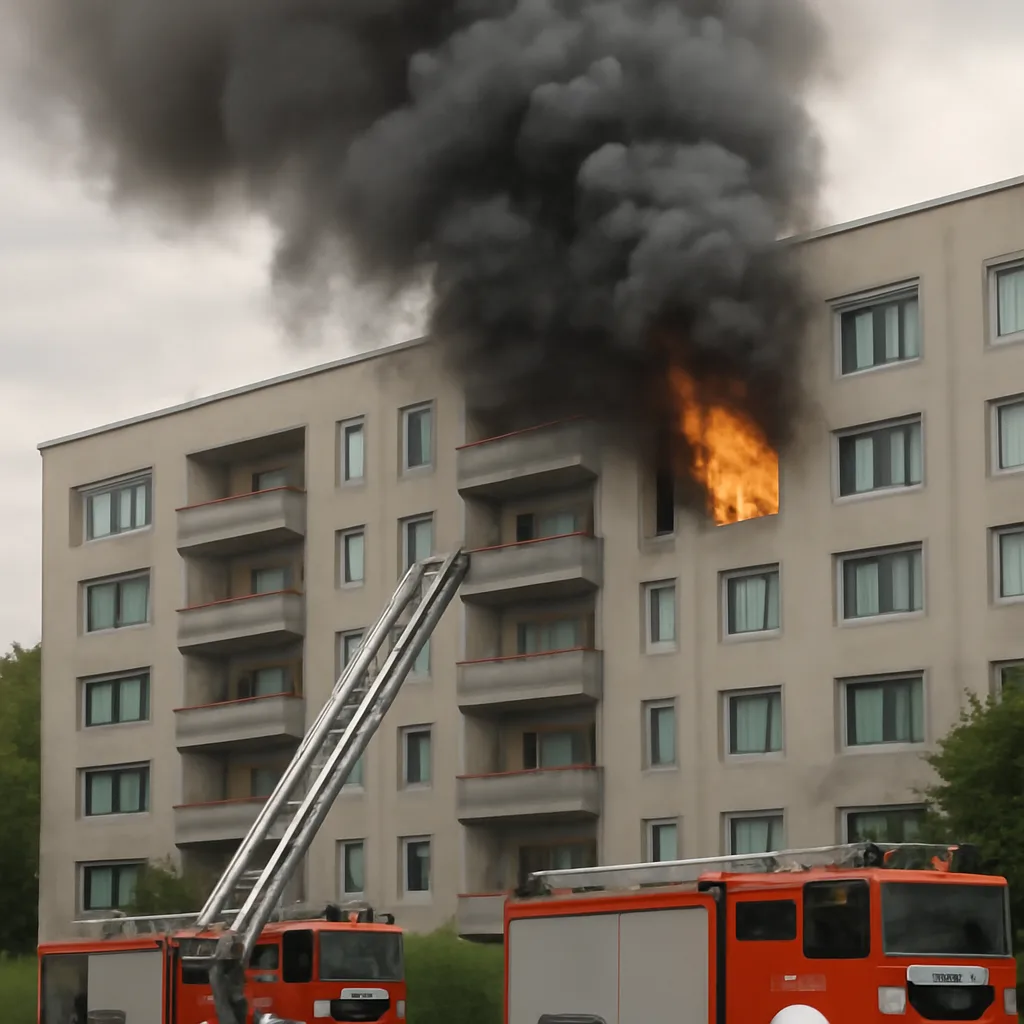 Rauchentwicklung in Hohenschönhausen: Wohnhaus brennt