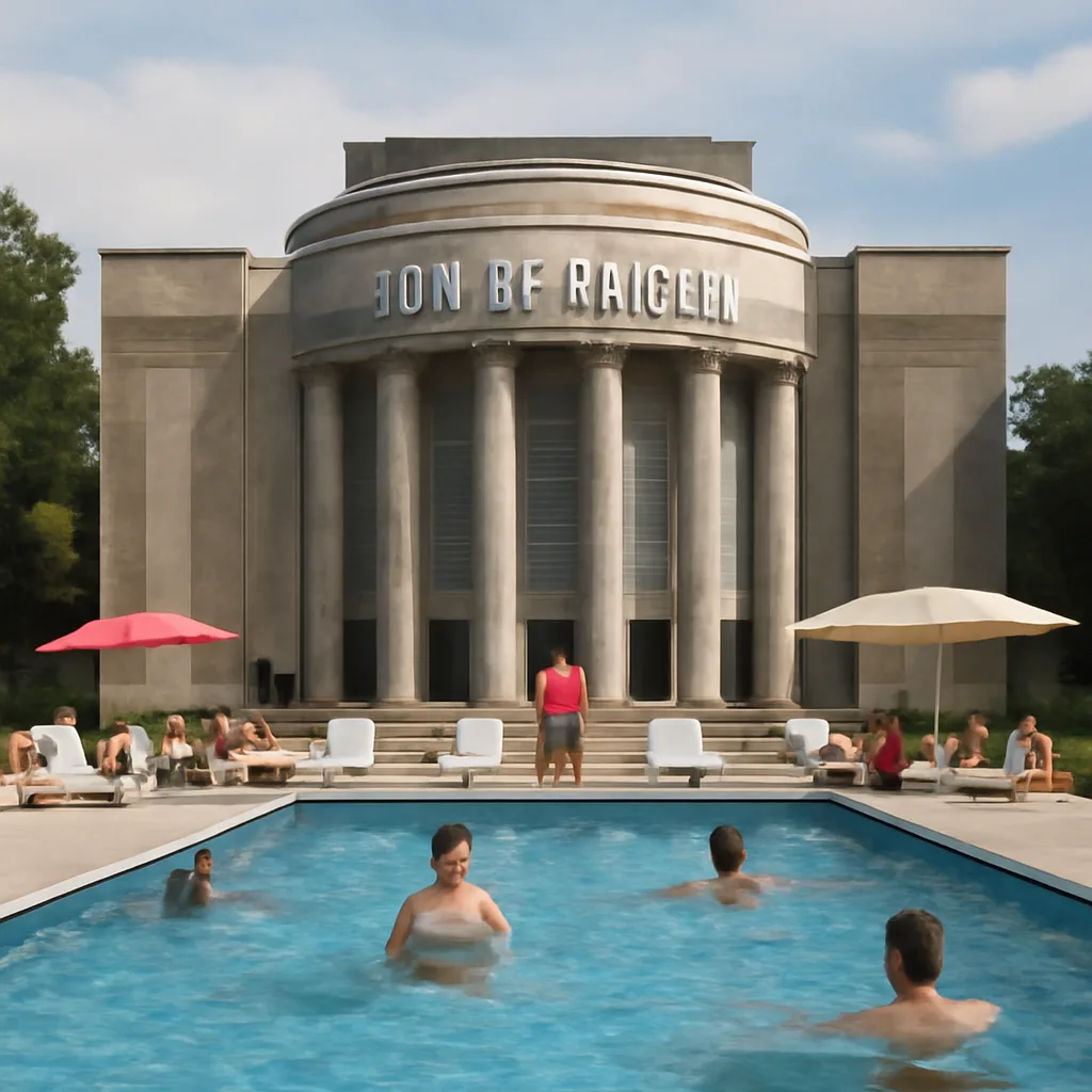 Volksbühne verwandelt sich in erfrischenden Badeort
