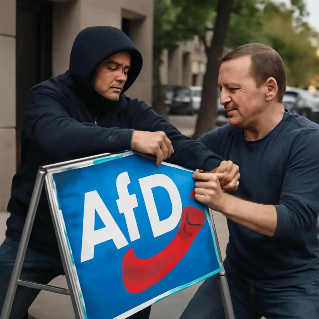 Streit um AfD-Wahlplakate endet in Gewalt