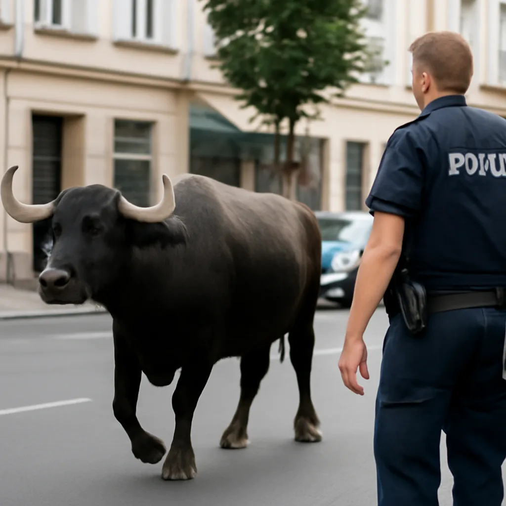 Wasserbüffel verwirren Berliner Bürger: Polizei im Einsatz