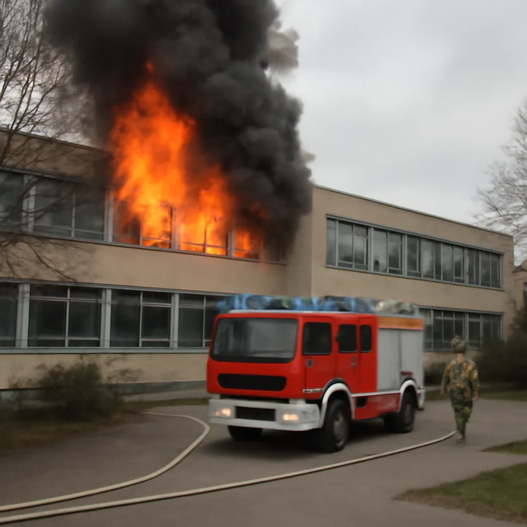 Feuer auf Schulgelände in Steglitz: Verletzte ausgeschlossen