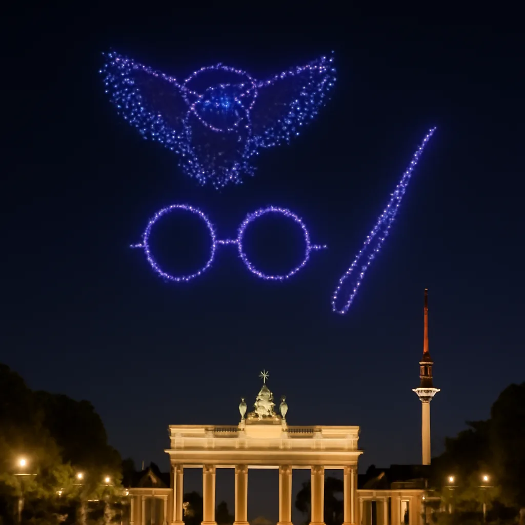 Drohnen-Show verzaubert Berlin mit Harry Potter