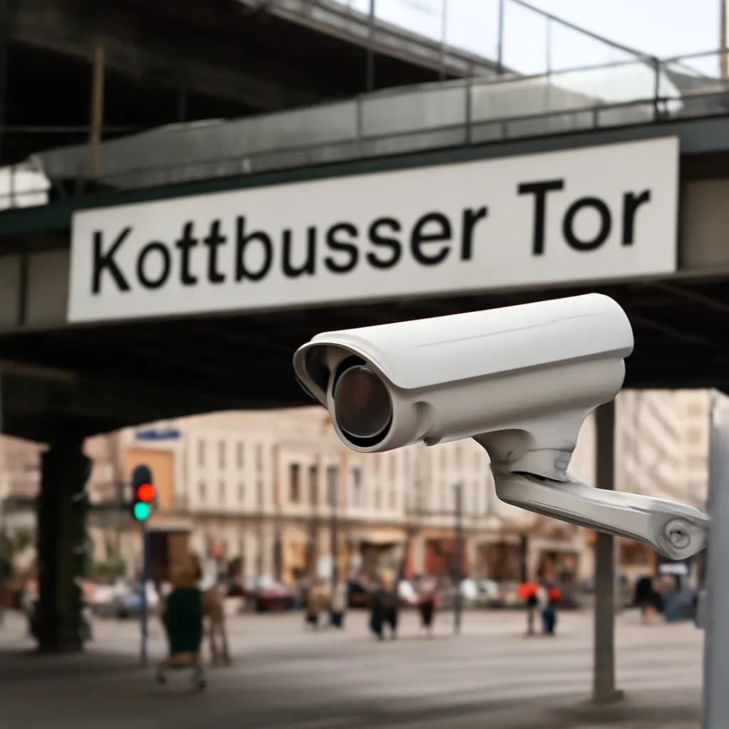 Start der KI-Videoüberwachung am Kottbusser Tor in Berlin