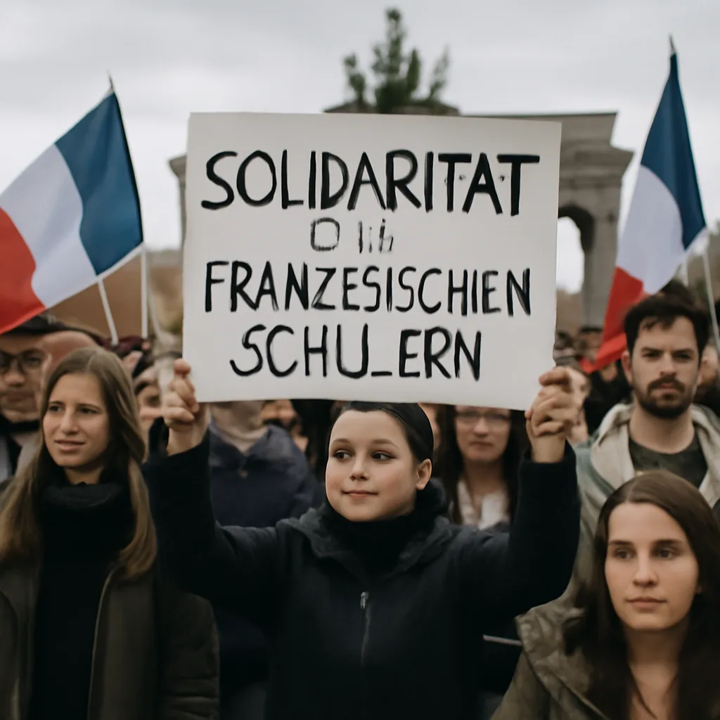 Solidarität mit französischen Schülern: Protest in Berlin