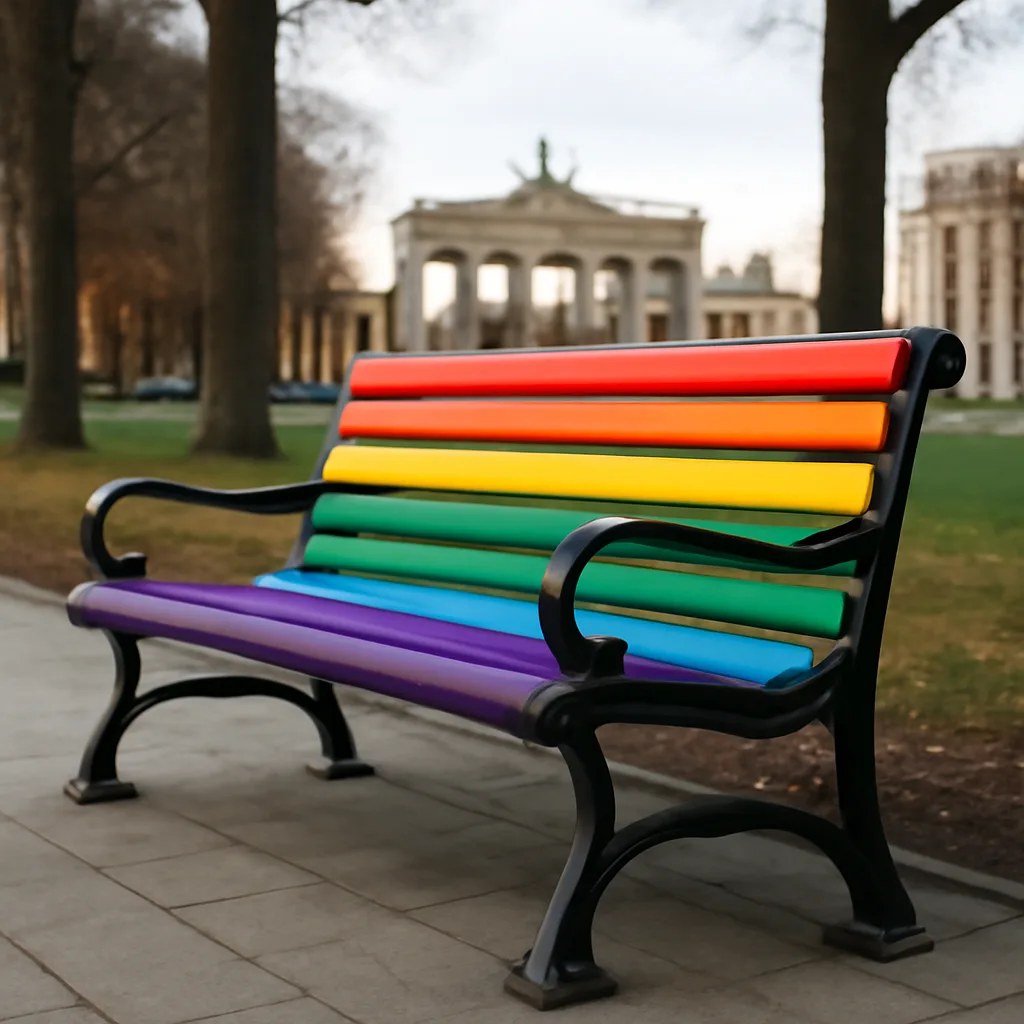 Berlins neue Regenbogenbank: Ein Zeichen der Solidarität